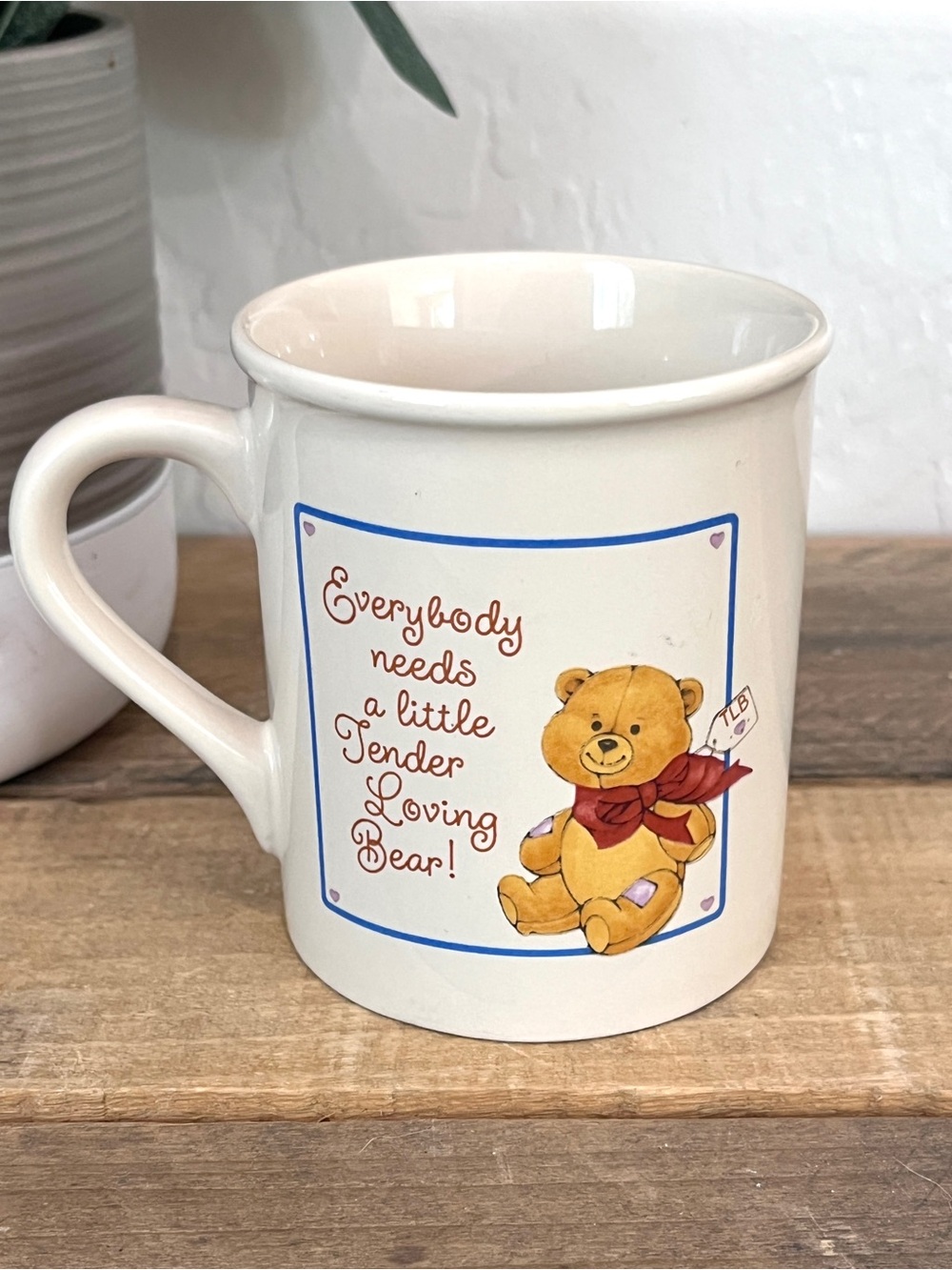 Vintage 1984 Hallmark "Everybody Needs a Little Tender Loving Bear" Mug